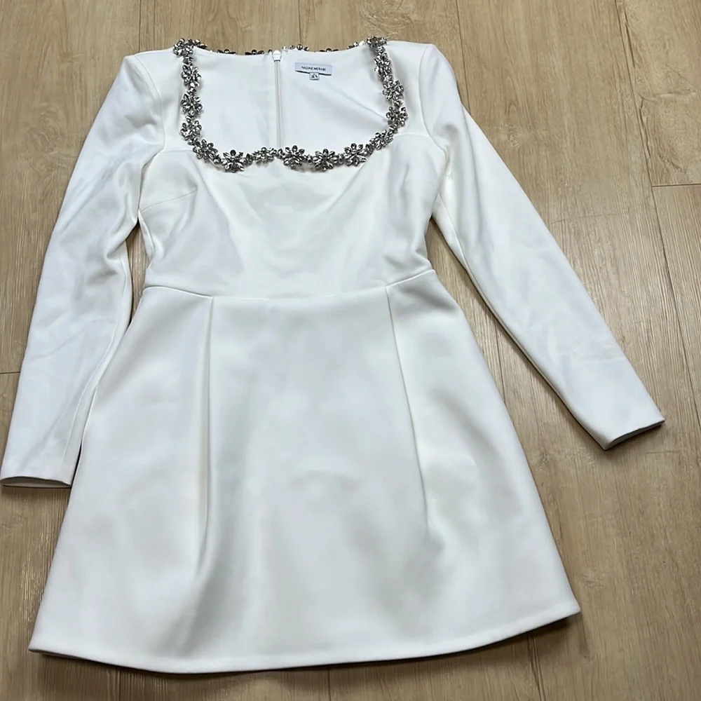 NADINE MERABI KIMBERLY WHITE DRESS, SIZE 8 US 1628_5